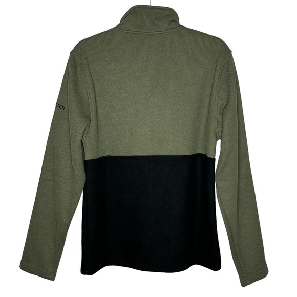 NWT Spyder Tea Leaf Medallion Bonded Fleece Sweater - Zip Neck - Picture 2 of 14